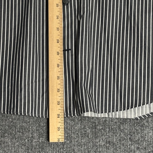 Banana Republic Shirt Mens XL Black White Stripe Button Up Long Sleeve‎ Cotton - Picture 6 of 9